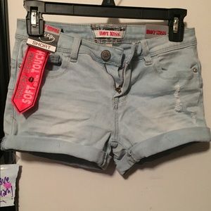 Light wash shorts